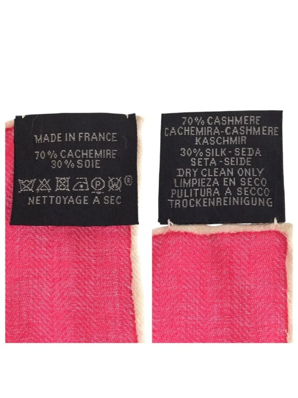 Hermes Carre 140 Geant Point D Orgue Pink Cashmere Silk Shawl Scarf
